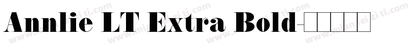 Annlie LT Extra Bold字体转换